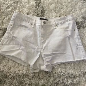 White Denim Shorts